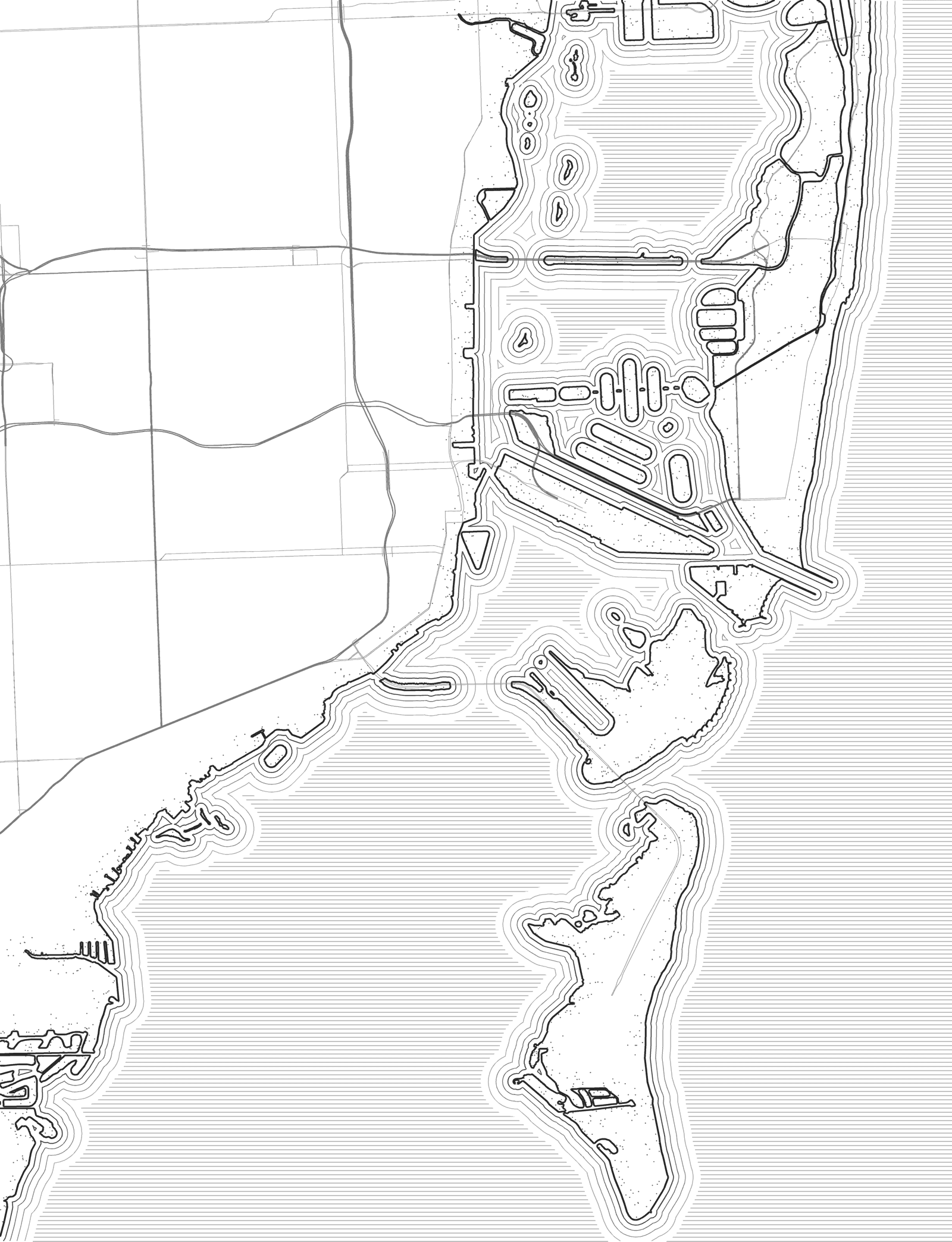 Engraved chart of Biscayne Bay, from Miami Beach and Coconut Grove down to Key Biscayne